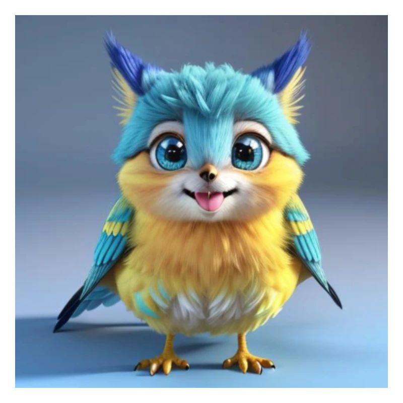 Oiseau jaune mignon