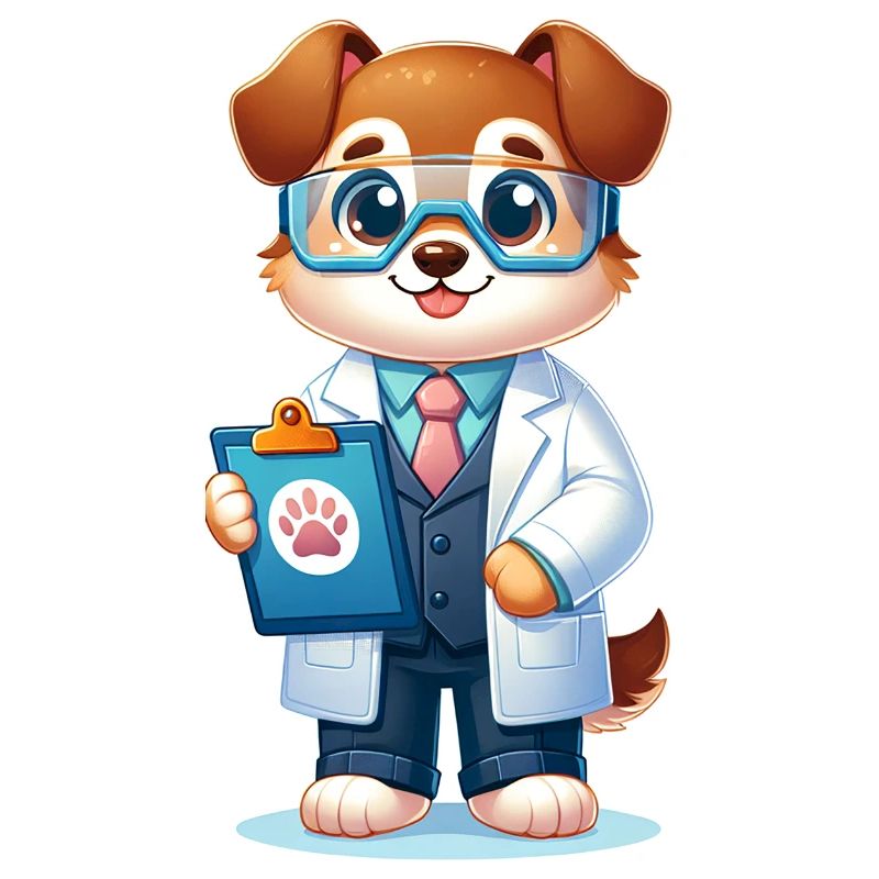 Chien mignon scientifique