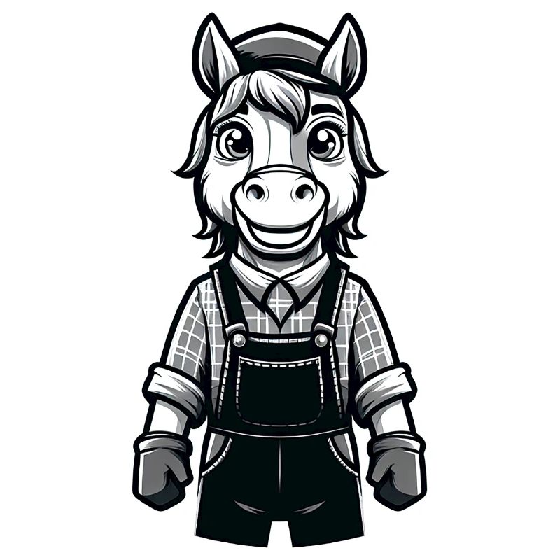 Éleveur de chevaux mignon