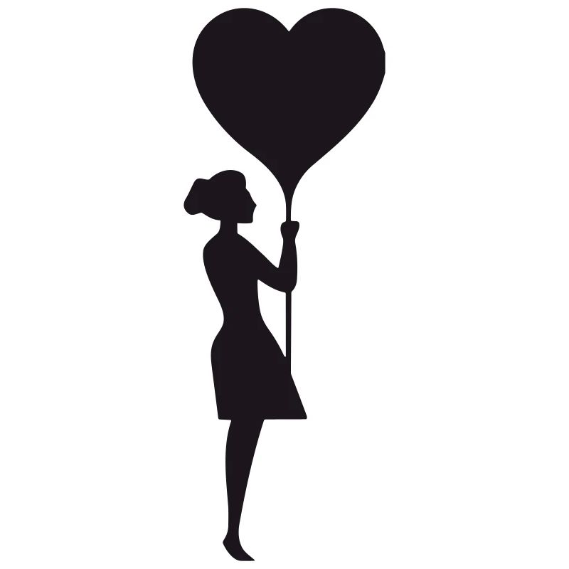 Mädchen mit Herzballon