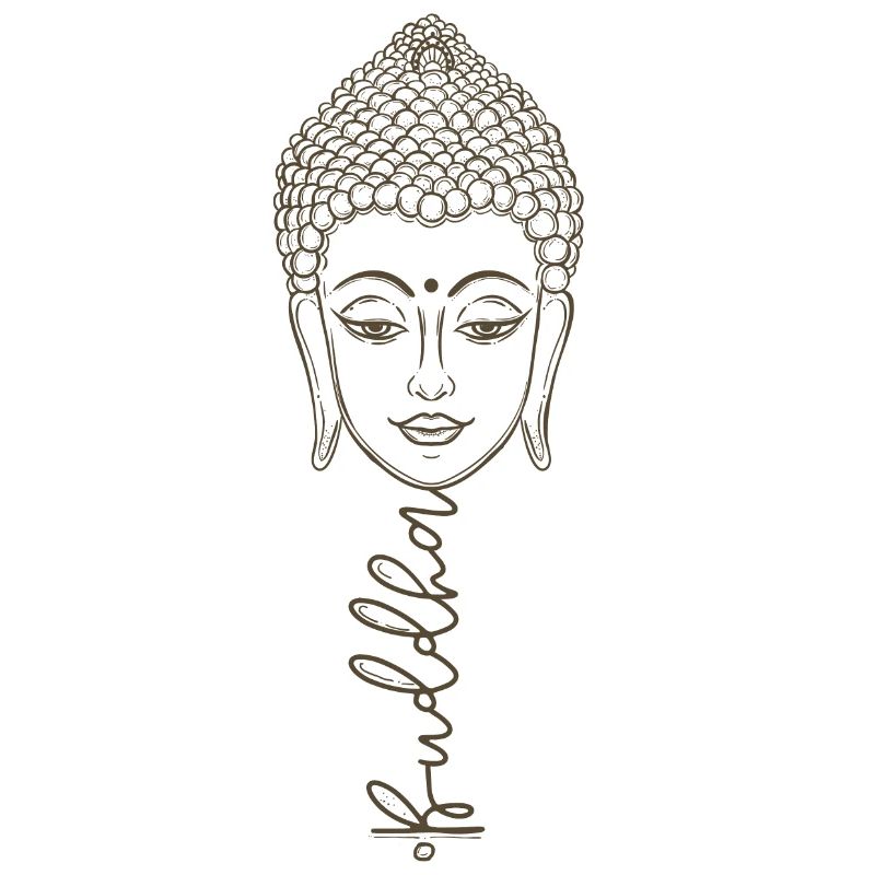 Buddha Schriftzug Buddha Kopf Buddha Spruch