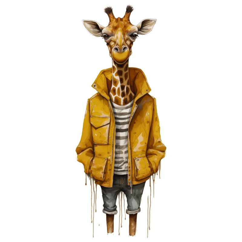 Whimsical Giraffe Holiday Tee