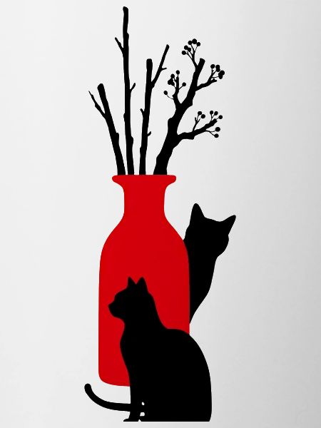 2_gatti_neri_con_vaso_rosso_e_rami