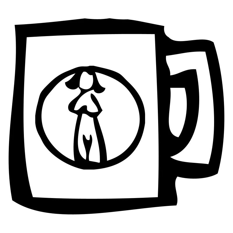 Tasse, Cap mit Frau drauf