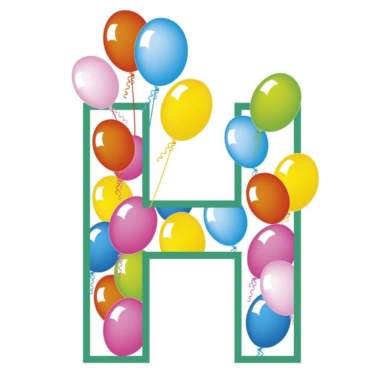 Buchstabe H Luftballons
