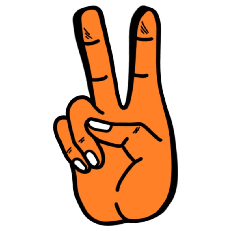 Peace Orange Hand