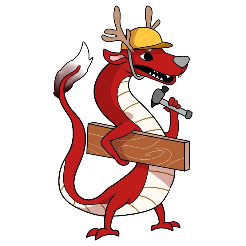 chinesischer Drache bei der Arbeit