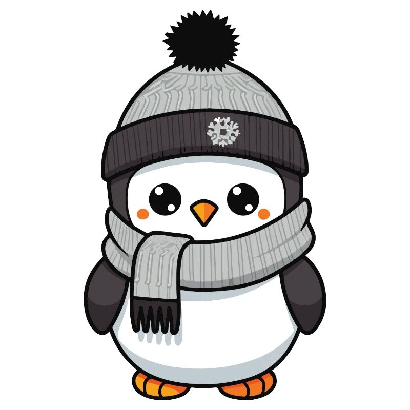 Bande dessinée d’hiver pingouin