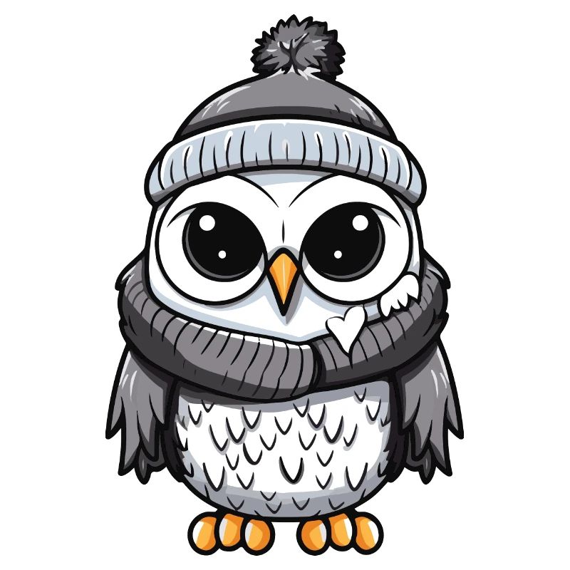 Owl Winter Comic