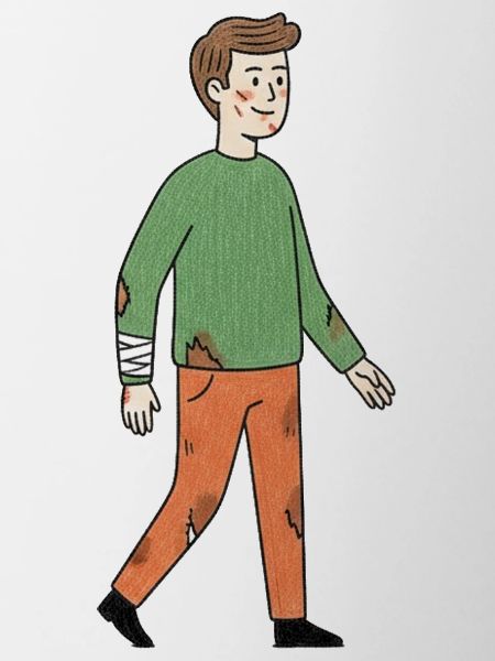 Wounded Hero Cartoon