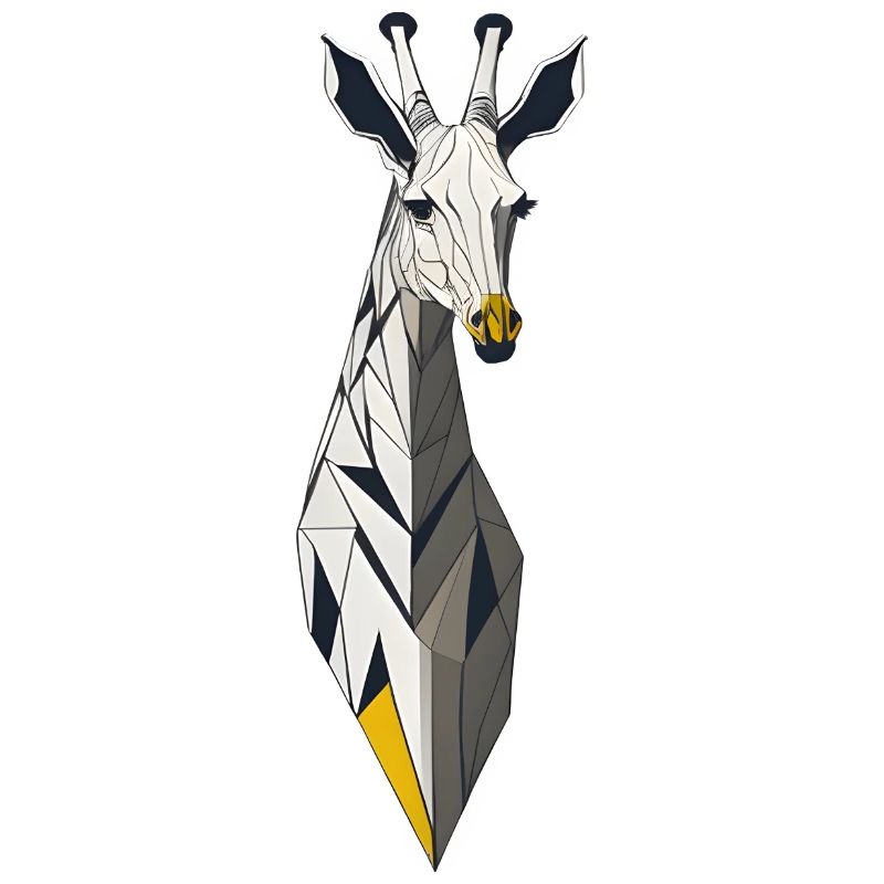 Minimalistische Giraffe