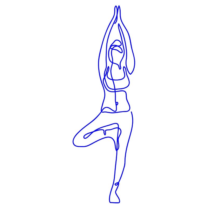 2 Yoga Vrikshasana oder der Baum | 1. Blaue Flamme