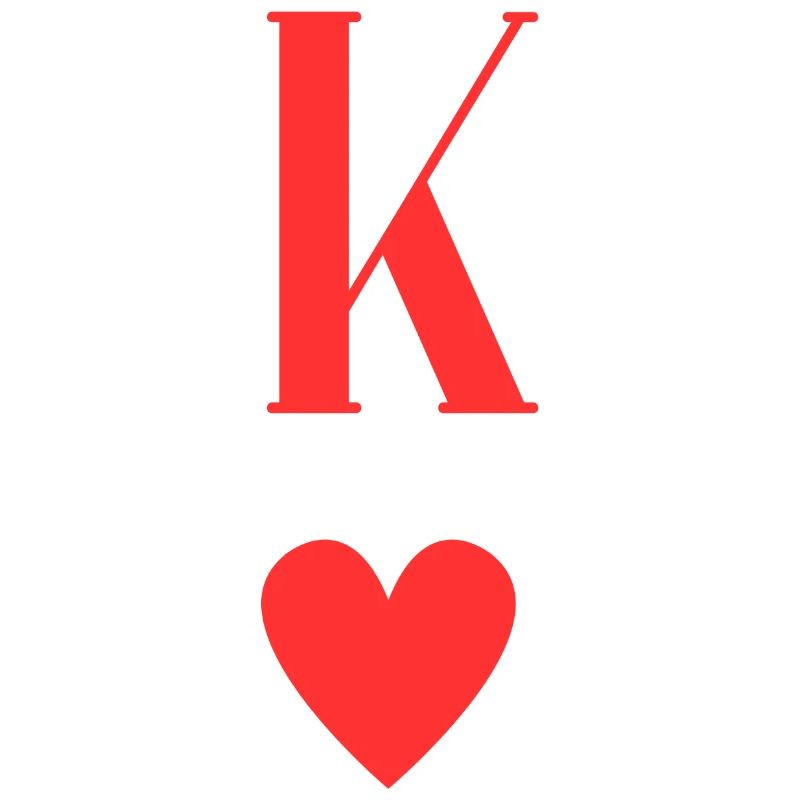 K Coeur Monogramme Graphique