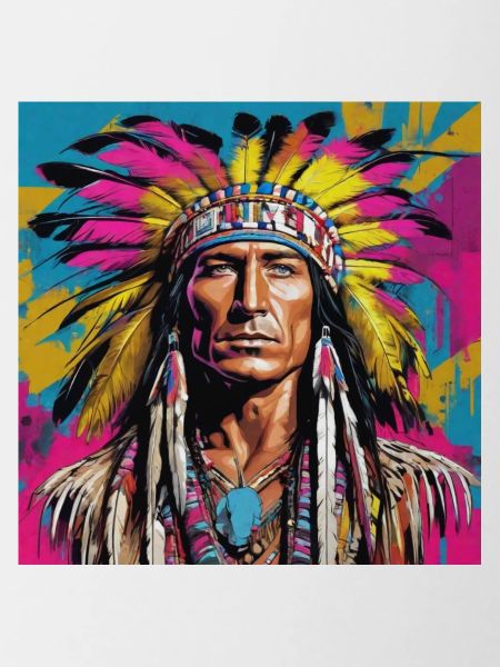 winnetou,indianer,illustration,graffiti,bunt