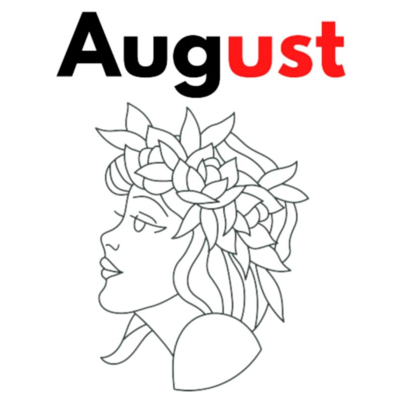 Monat mit seiner Jungfrau Sternzeichen / August