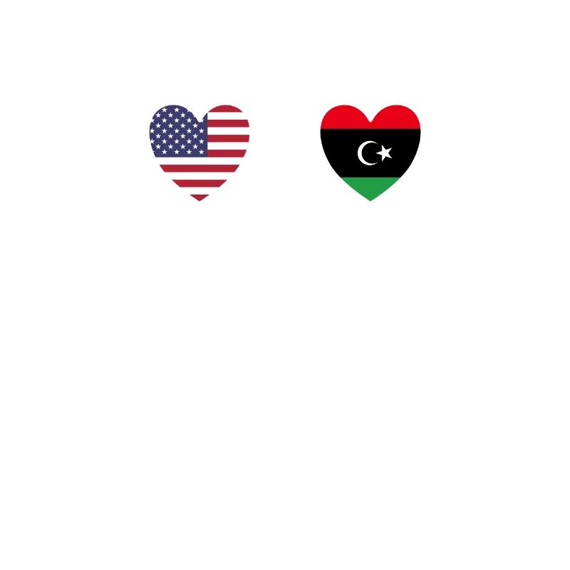 Drapeaux des États-Unis et de la Libye Drapeau libyen
