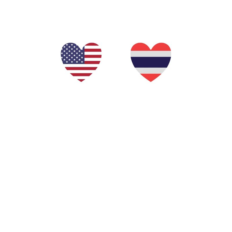 Drapeaux du drapeau thaïlandais des États-Unis et de la Thaïlande