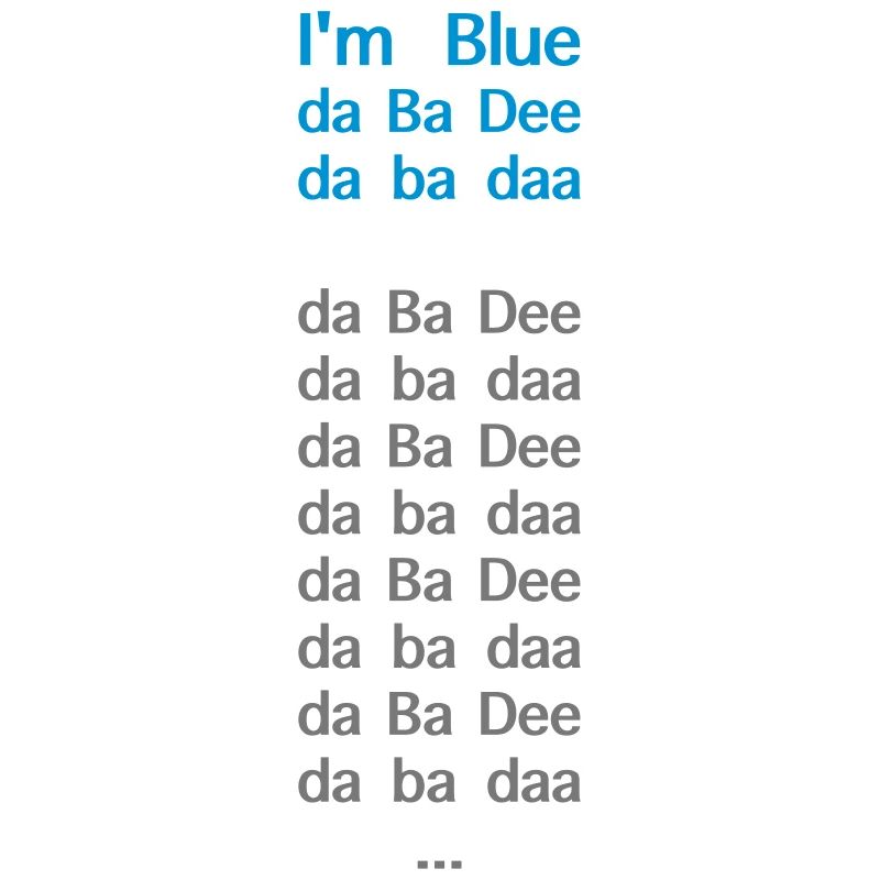 I'm blue, there ba dee (Eiffel 65) 90s party