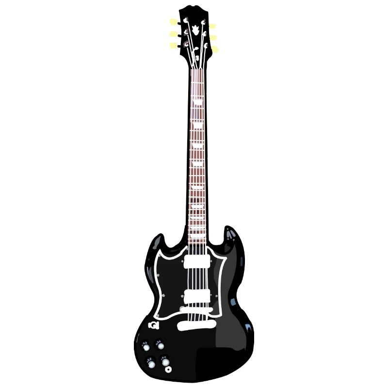 Gitarre /E-Gitarre in schwarz