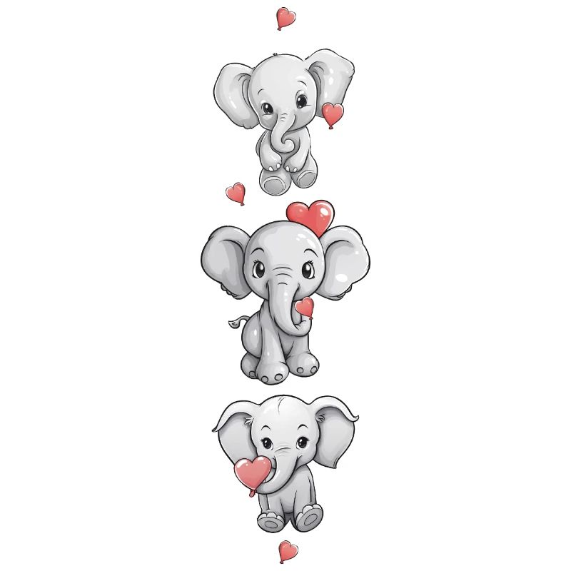 Éléphants mignons