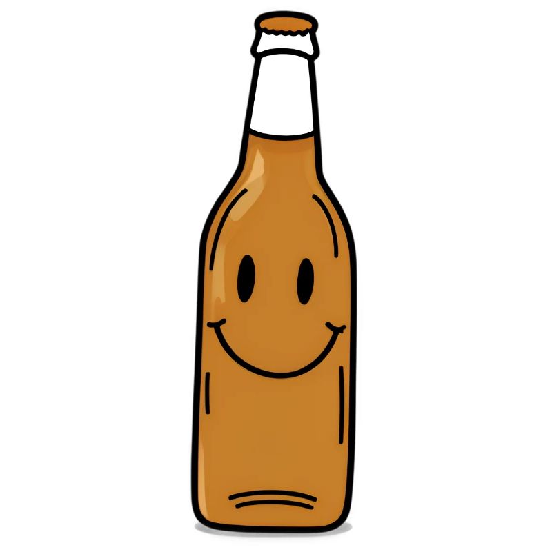 Lächelnde Bierflasche Cartoon