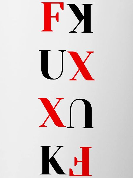 Rot-Schwarz-Typografieblock