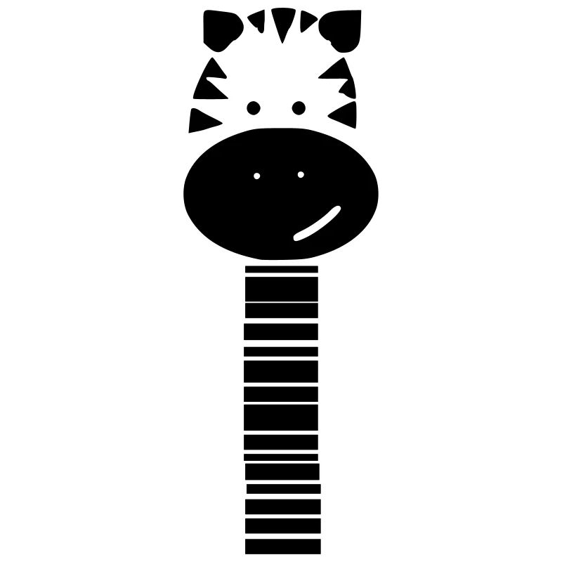 cute zebra with a long neck