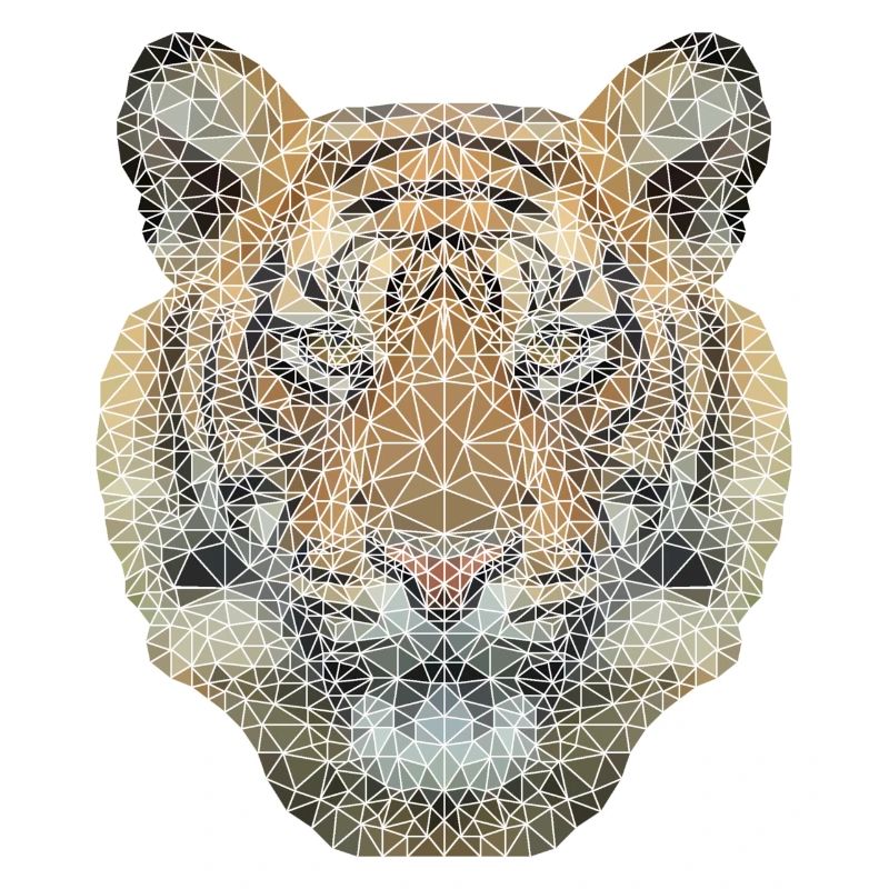 Polygon Tiger Transparent