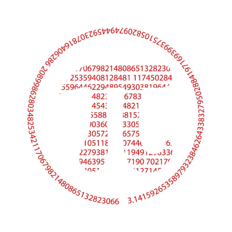 Pi - Pi Day - rouge