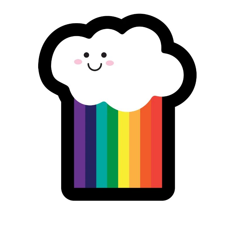 Wolke Regenbogen Lustig Geschenk Gute Laune