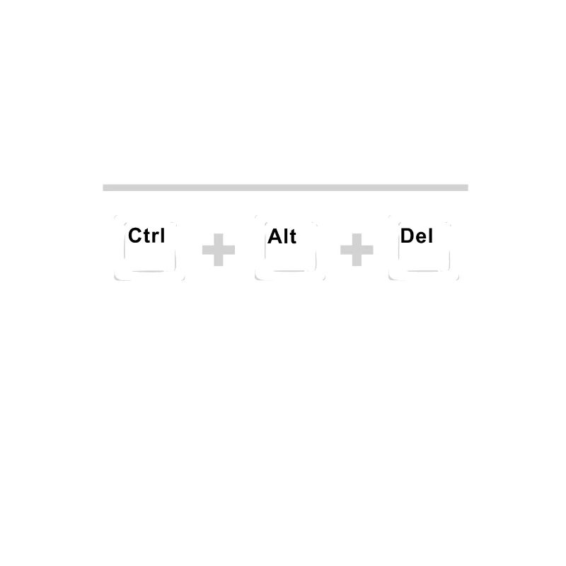 Rückgängig machen Ctrl + Alt + Del