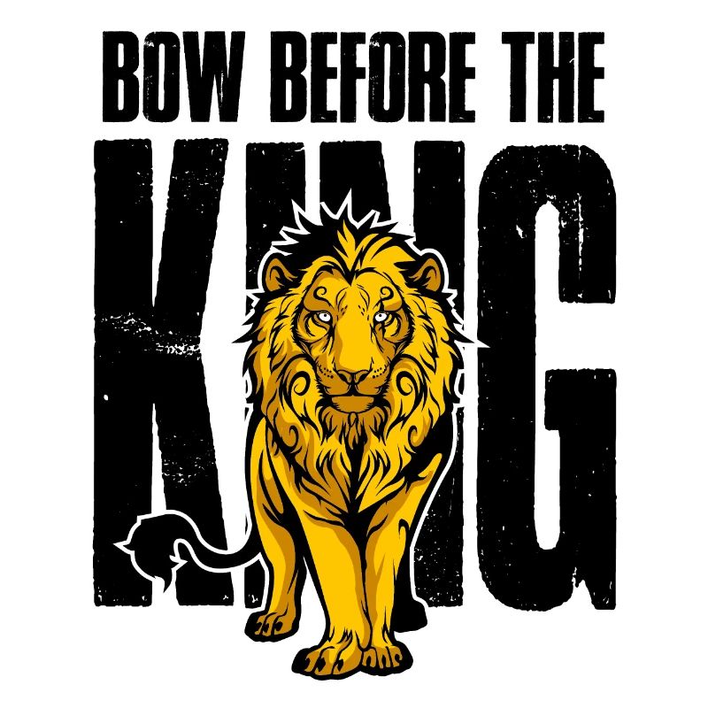 Lion Bow Before the King Löwe geschenk