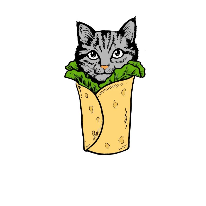 Amant de chat d'amoureux de chat de chat de Burrito Meow