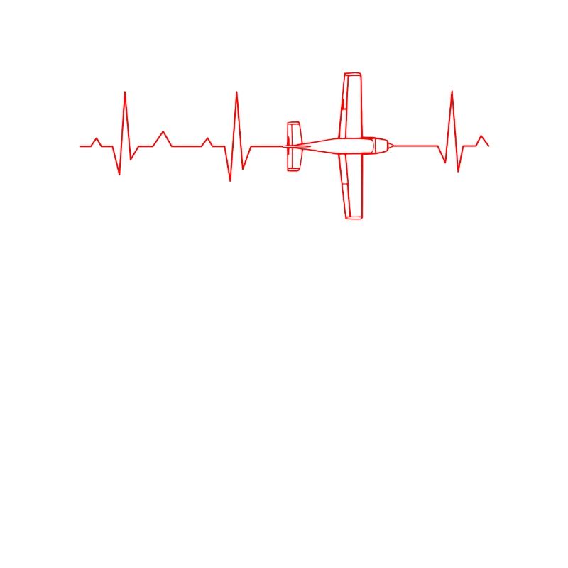 Battement cardiaque d'avion ECG