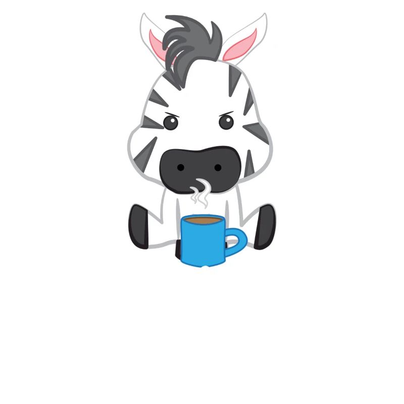 Zebra - Zebra - Zebra T-Shirt - Coffee