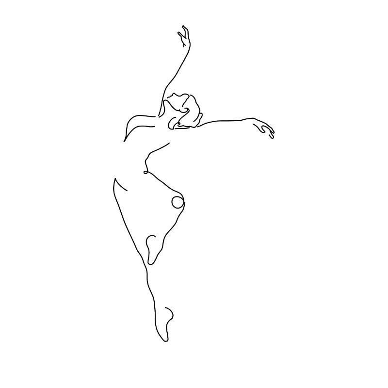 Danseur danse dancing lineart
