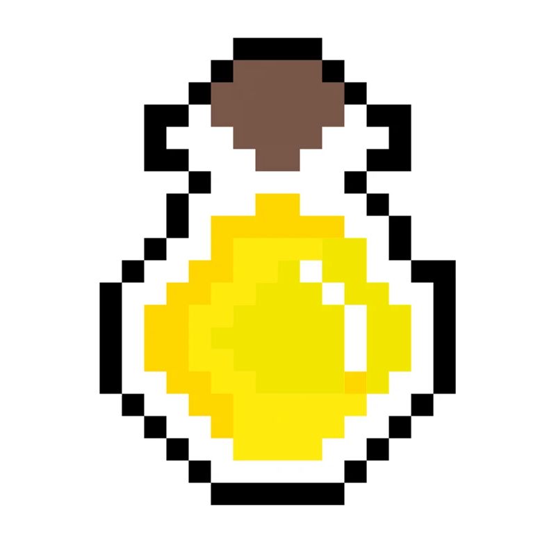 Potion jaune pixels