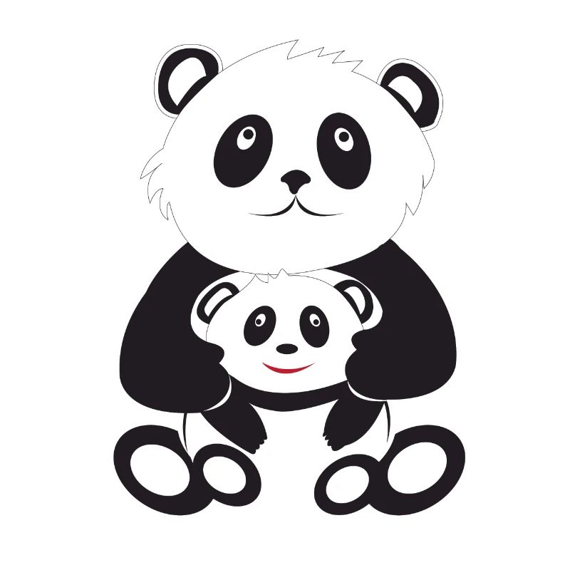 Panda Mama/Papa und Kind