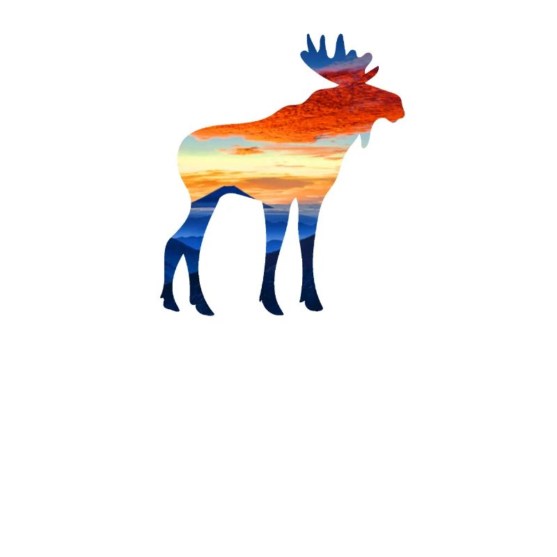 Moose Sunset Mountains