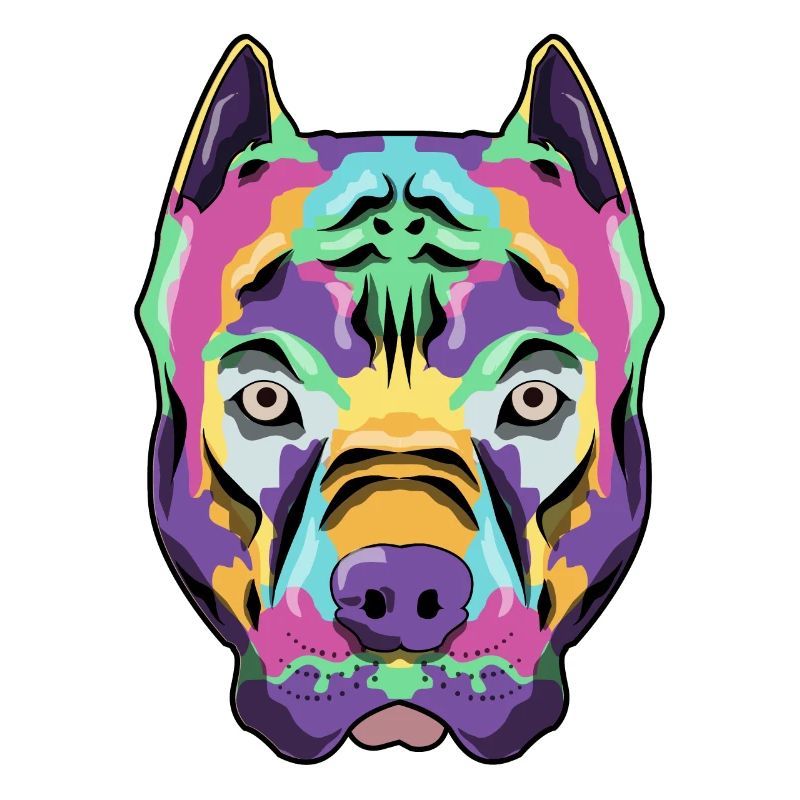 Cadeau aquarelle Bully Pit Bull Terrier