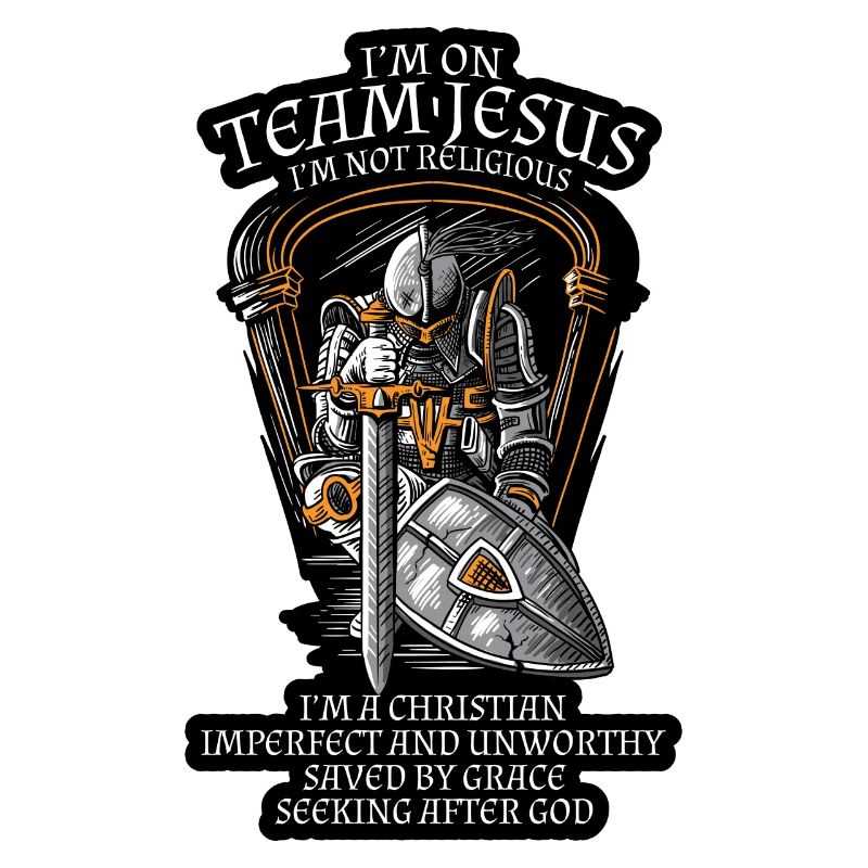 Ritter Templer Crusader Shirt - Ich bin auf Team Jesus