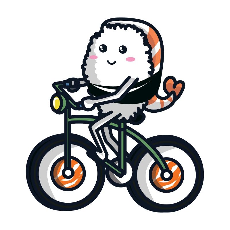 Sushi sur un vélo