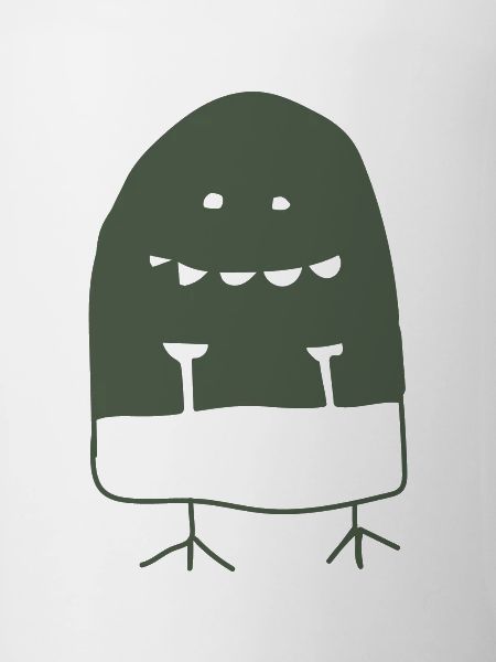 Monster with dungarees