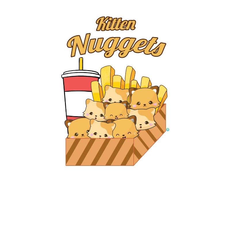 Kitten Nuggets Kätzchen Chicken Nuggets Geschenk