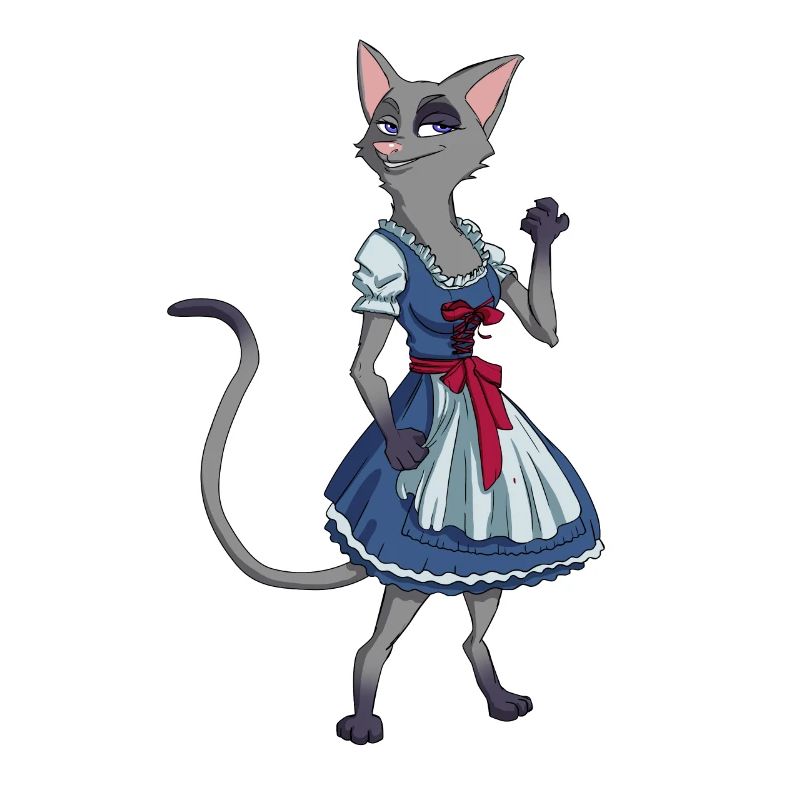 Katze Dirndl Tracht