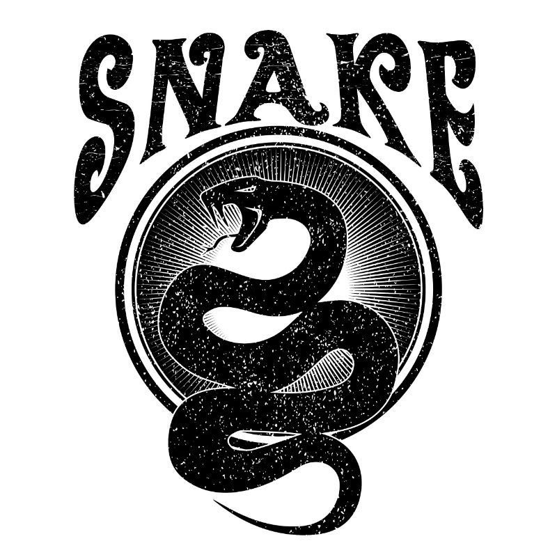 Serpent serpent rétro noir