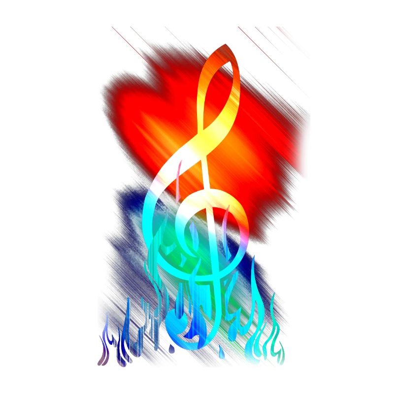 Composition de musique de Clef couleurs colorées