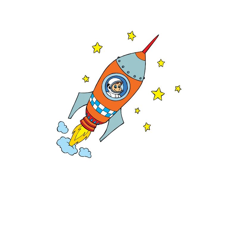 Fusée avec astronaute pour enfants