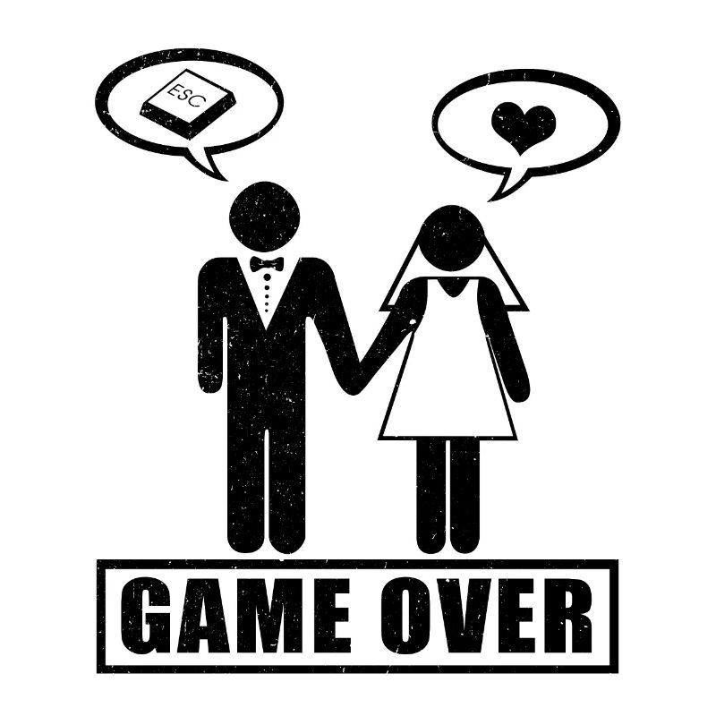 Game Over | Hochzeitsgeschenk Ehepaar ESC