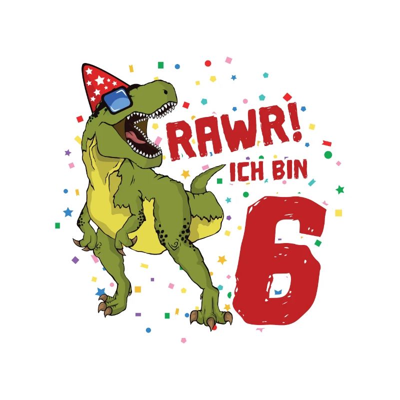6. Geburtstag Dinosaurier Geburtstags Geschenk